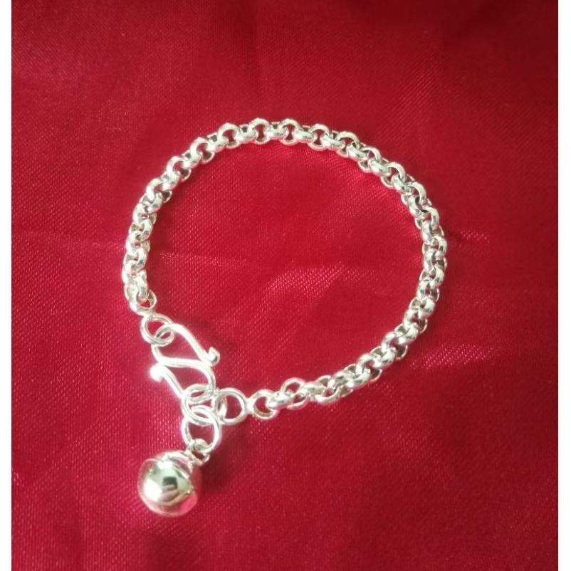 สร้อยข้อมือ​เงิน​แท้​92.5​%ลายผ่า​หวาย​ขนาด1บาท​ประมาณ​3.9​มิล(แจ้งเปลี่ยน​ตะขอ​จี้ได้ทาง​chat)​