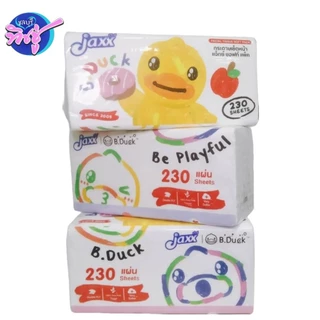 [แพค] Jaxx B.Duck แจ็กซ์ ทิชชู่เป็ด กระดาษทิชชู่เช็ดหน้า แพค4ห่อ ขนาด230แผ่น หนา2ชั้น