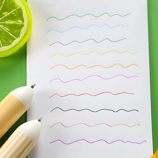 🔥ส่งในไทย🔥 ปากกากดหลายสี 10 สี ขนาด0.7มม. ปากกาลูกลื่น ปากกาหลายสี ปากกาลายการ์ตูน เครื่องเขียน ของแจก