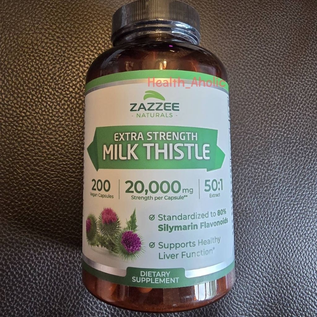 ✨️พร้อมส่ง✨️Zazzee Organic Milk Thistle 20,000 mg, 200 Capsules