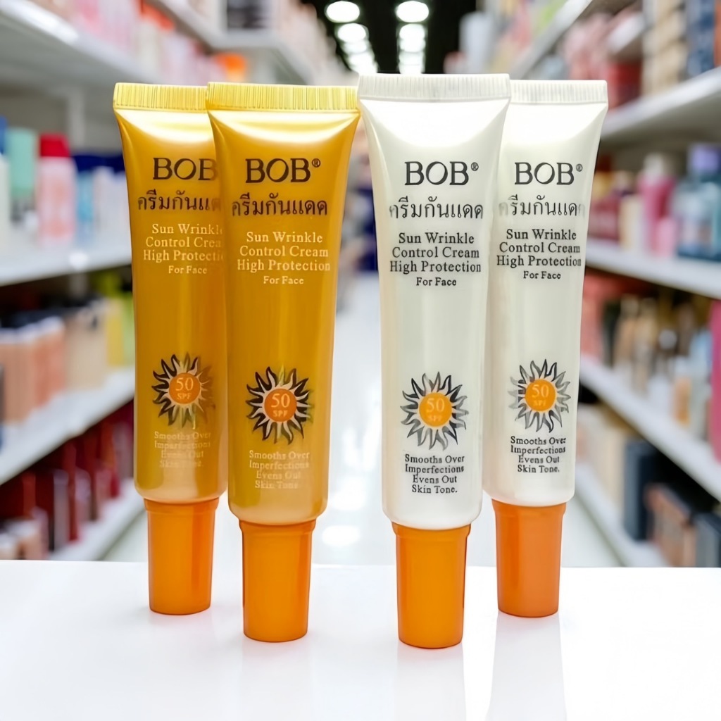 BOB Smooth Shield Sun Cream SPF50 ครีมกันแดดบ็อบ ปรับผิวเนียน กระจ่าง พร้อมปกป้องเต็มขั้น กันน้ำ กันเหงื่อ ติดทน ยาวนาน