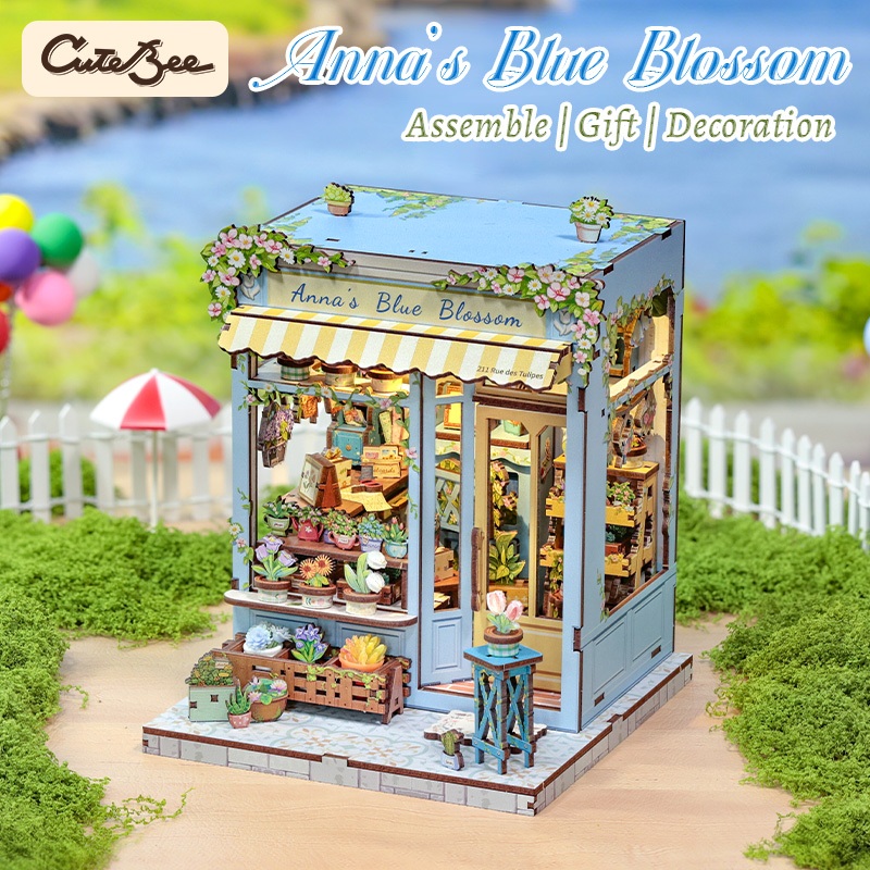 CUTEBEE GC211 บ้านตุ๊กตา DIY บ้านของเล่น เหมาะสำหรับเด็กและผู้ใหญ่ ของขวัญวันเกิด-ซีรีย์เดินชมเมือง