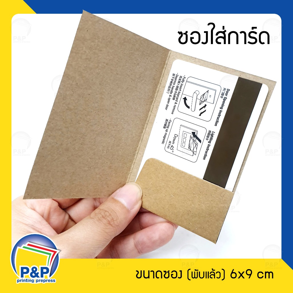 ซองใส่คีย์การ์ดโรงแรม กระดาษคราฟท์ สีน้ำตาล(แพค100ใบ) ซองใส่การ์ด ซองใส่บัตร ซองกระดาษคราฟท์ สีน้ำตาล