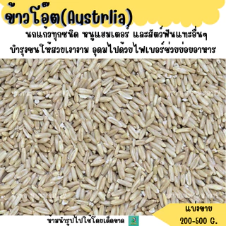 ข้าวโอ๊ต (แบ่งขาย 200-500G.) อาหารนกแก้ว และ สัตว์ฟันแทะ