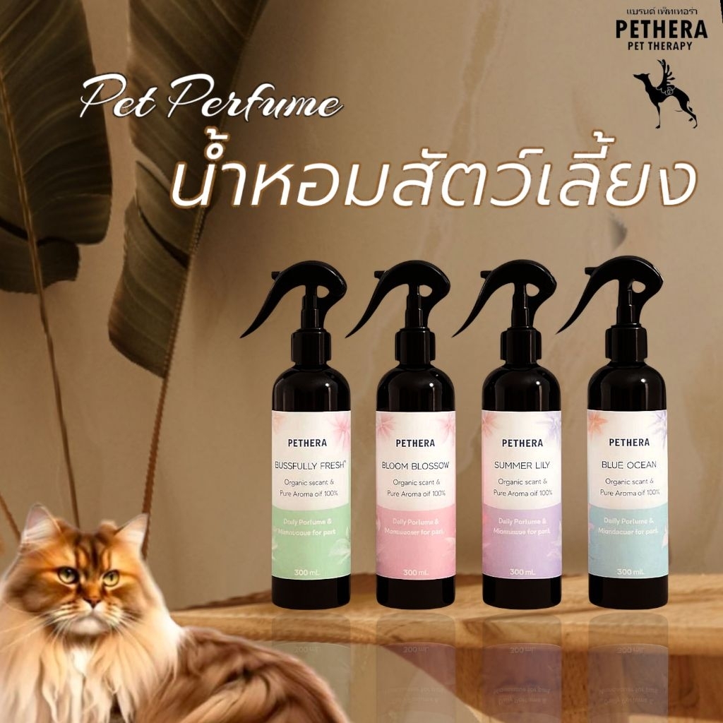 🧶ขวดใหญ่หอมตะโกน!! น้ำหอมสุนัขและแมว ดับกลิ่นสาป ผลิตจาก Essential oil​ เลียได้ปลอดภัย ไร้สารอันตราย