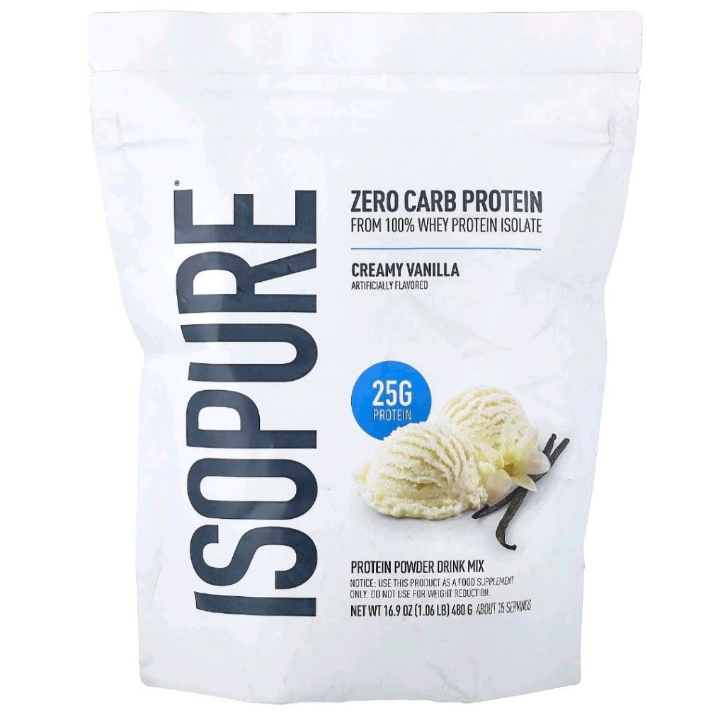 IsoPure, Zero Carb, Protein Powder, Creamy Vanilla, 1 lb (454 g)