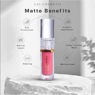 ลิปแมท สีชัด ติดทน ปากไม่แห้ง UZI Matte Liquid Lipstick l ลิปแมท ออร์แกนิค เม็ดสีชัด กลบปากคล้ำ ลิปแมทติดทน ลิปขวัญ