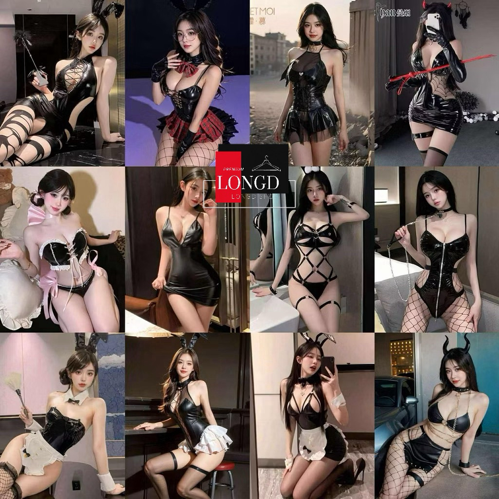 ชุดนอนเซ็กซี่ ชุดนอนไม่ได้นอน ชุดหนังคอสเพลย์ RT NG003 HH รวมแบบชุดหนัง มีของส่งในไทย ชุดฮาโลวีน