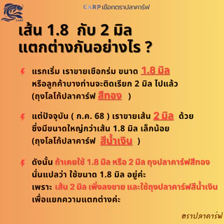 เชือกร่มถักโครเชต์ 1.8 มิล (ถุงสีทอง) ถักกระเป๋า ไหม สีพาสเทล งานฝีมือ crochet cord ตราปลาคาร์ฟ CARP