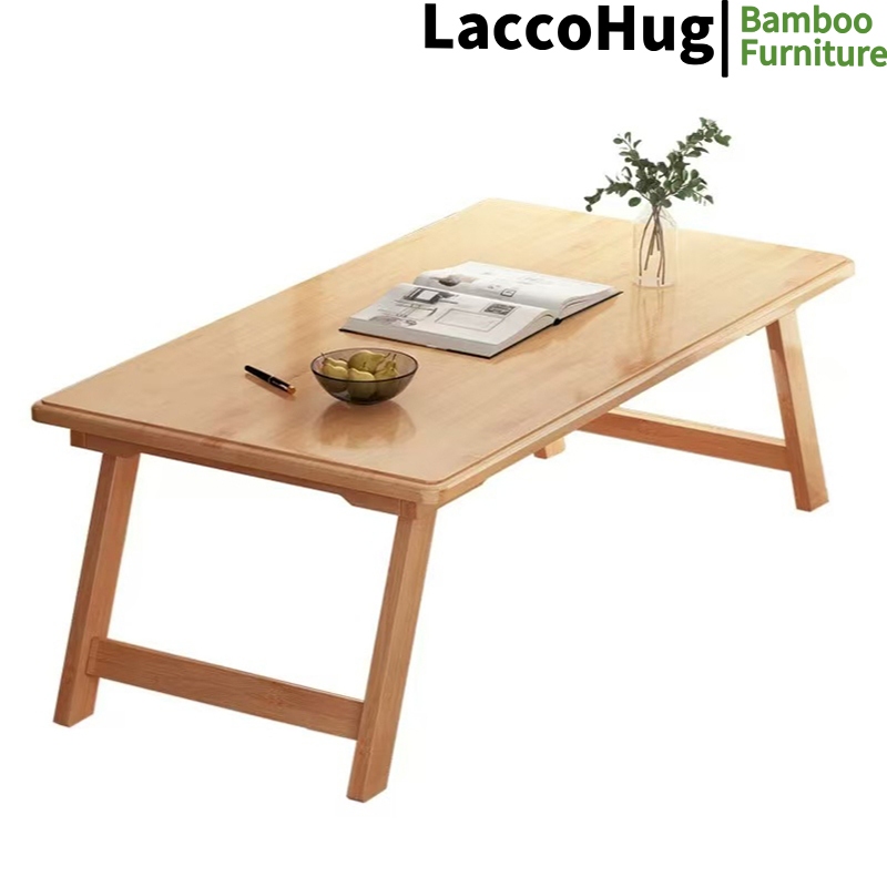 🔥โต๊ะญี่ปุ่น แข็งแรง พับได้ ทนทาน ประหยัดพื้นที่ ทำโดยไม้ไผ่ธรรมชาติ โต๊ะวางของอเนกประสงค์