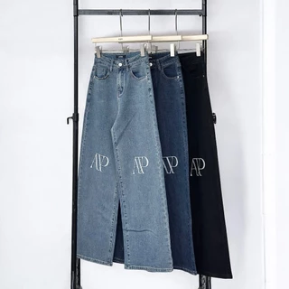 Atipashop - MYSTIC MONOGRAMMED ATP JEANS กางเกงยีนส์ ขายาว ทรงกระบอกกลาง