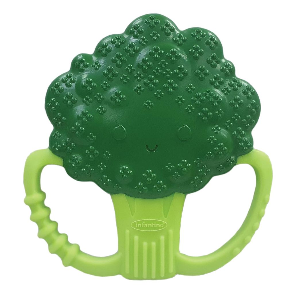 Infantino : Lil' Nibbles Textured Silicone Teether Broccoli  - ยางกัดซิลิโคน Broccoli
