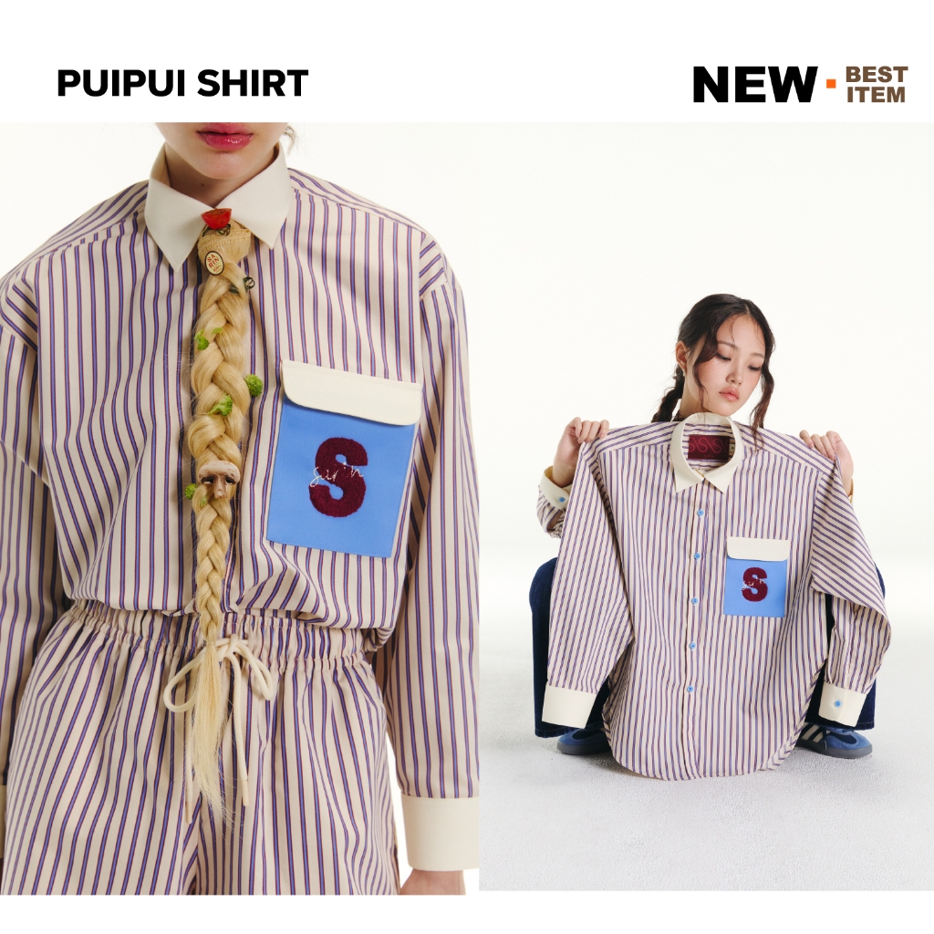 Sarin Puipui shirt 2 size เสื้อเชิ้ต ปุยปุย สีใหม่