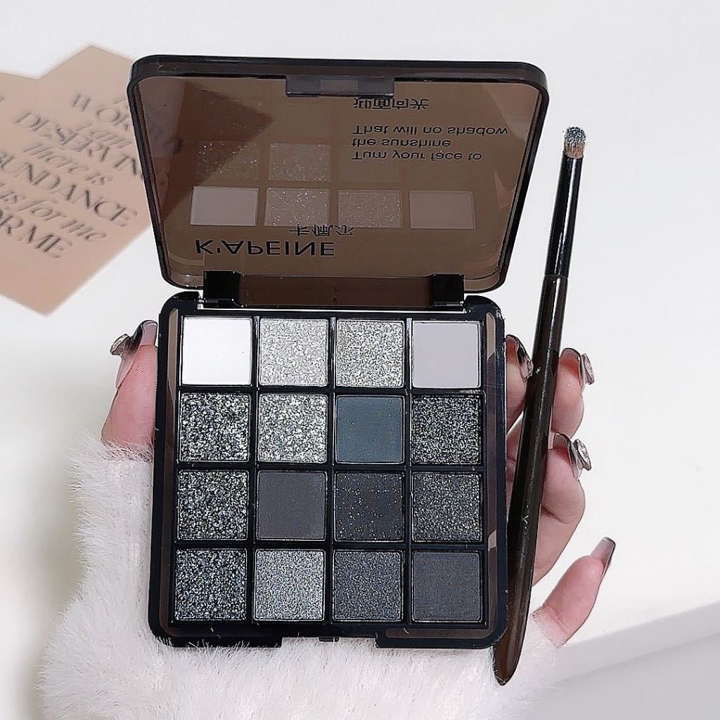 พาเลทตา 16สี อายแชโดว์ กันน้ํา เม็ดสีควันสูง อายแชโดว์โกธิค สุดเท่ ประกายชิมเมอร์ สีสวย ติดทน - รูปที่ 3