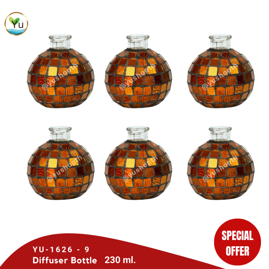🌟 ขวดเปล่า ขวดไม้หอม รหัส 1626-9 ความจุ 230 ml. | Room Diffuser Bottle 🌟