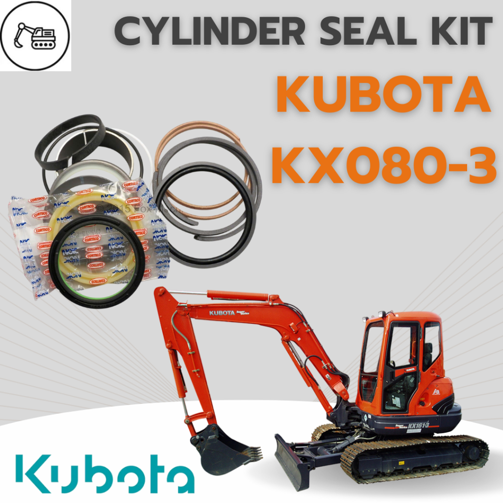 ซีลกระบอกไฮดรอลิค KUBOTA KX080-3 คูโบต้า KX80-3 กระบอกอาร์ม  กระบอกบูม กระบอกบุ้งกี๋ กระบอกบูมสวิง ก