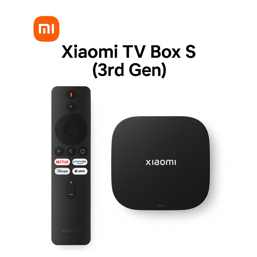 Xiaomi Mi TV Box S 3rd Gen, 2GB RAM 32GB ROM, 4K Ultra HD Streaming Reproductive, Bluetooth, Wi-Fi, 