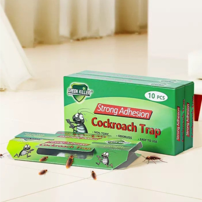 DS แผ่นดักแมลงสาบ (1กล่อง 10แผ่น ) ดักจิ้งจก เเมลงอื่นๆ #Z124-F