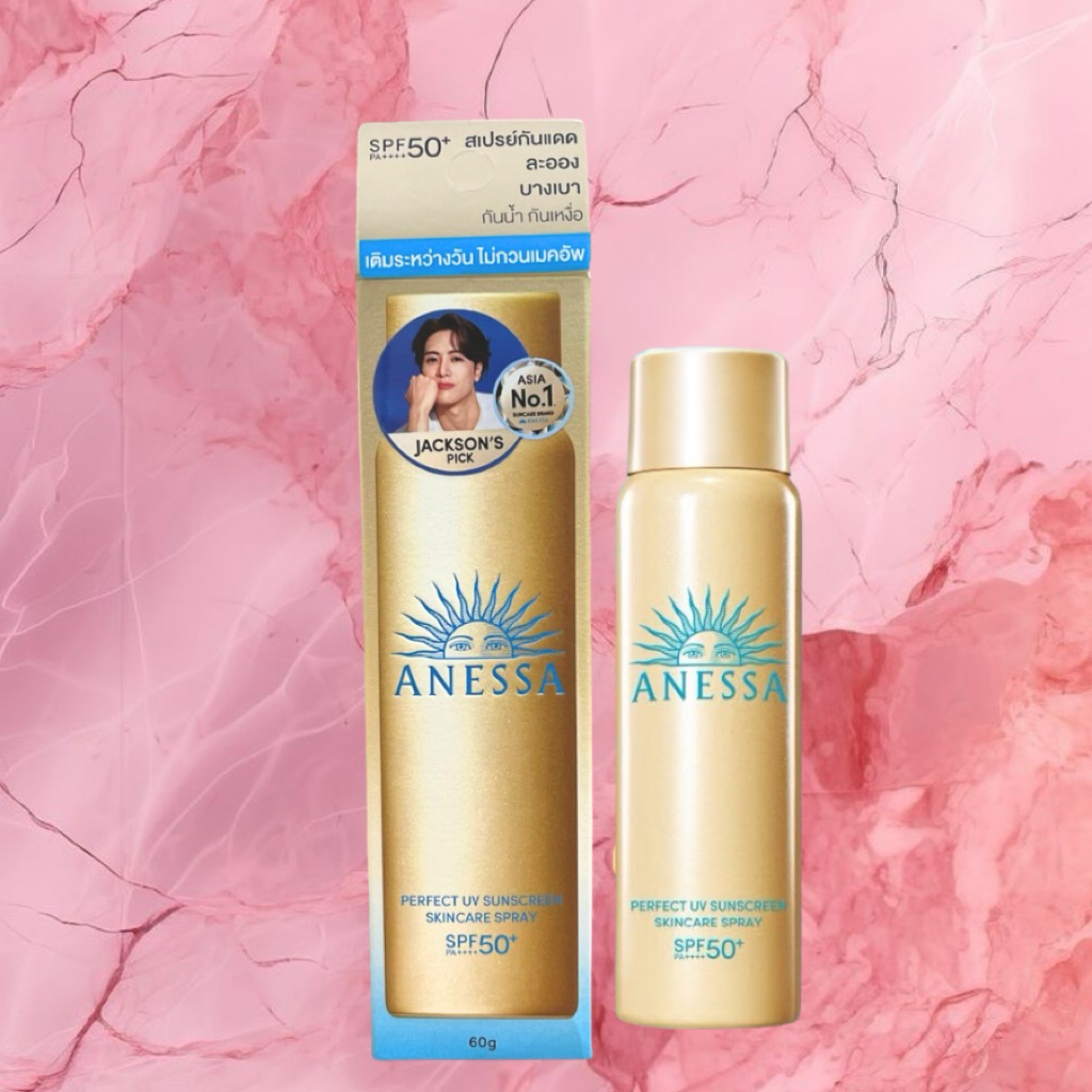 ANESSA  Perfect UV Sunscreen Skincare Spray SPF50+ PA++++ 60 ML.สเปรย์กันแดดละอองบางเบาซึมซาบเร็ว กั