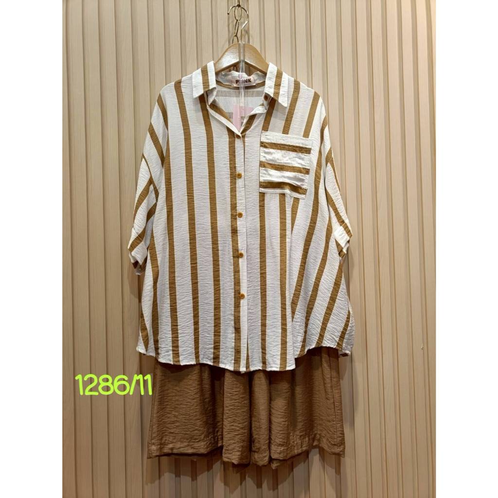 🍒1286/11🍒เช็คสีก่อนสั่งน๊า 😍ผ้าไหมสลาฟ  🎀อก  54"  🎀เอว  28-48"  🎀สะโพก  52"  🎀กางเกงยาว  21"