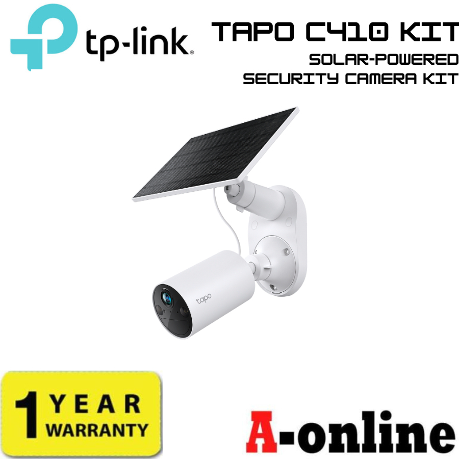 TP-Link Tapo C410 KIT ชุดกล้องวงจรปิด คมชัด 2K 3MP พร้อมแผงโซล่าร์เซลล์ Solar-Powered Security Camera Kit