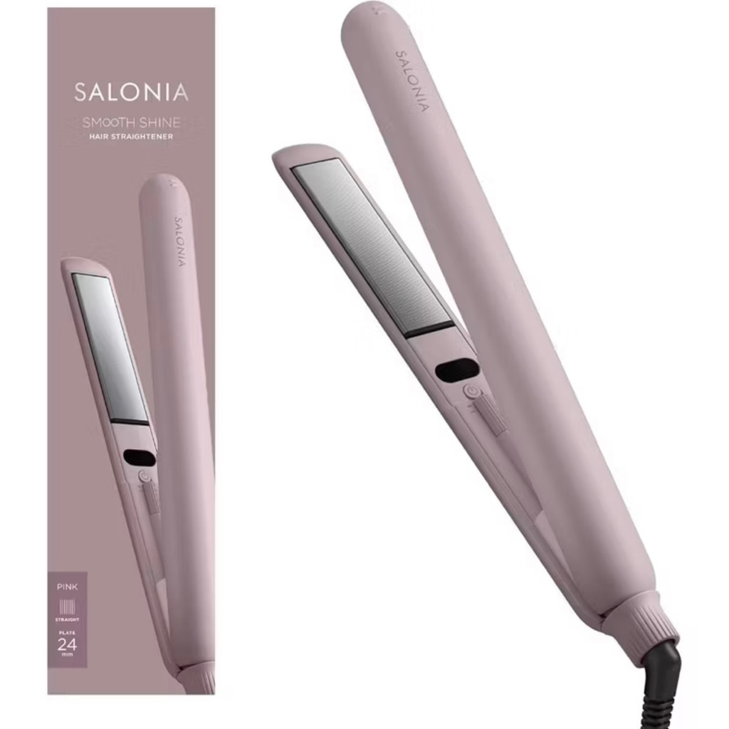 [จัดส่ง 27ตค.] ที่หนีบผม SALONIA PINK SILKYTECH รุ่น premium smooth shine hair straightener 24 mm