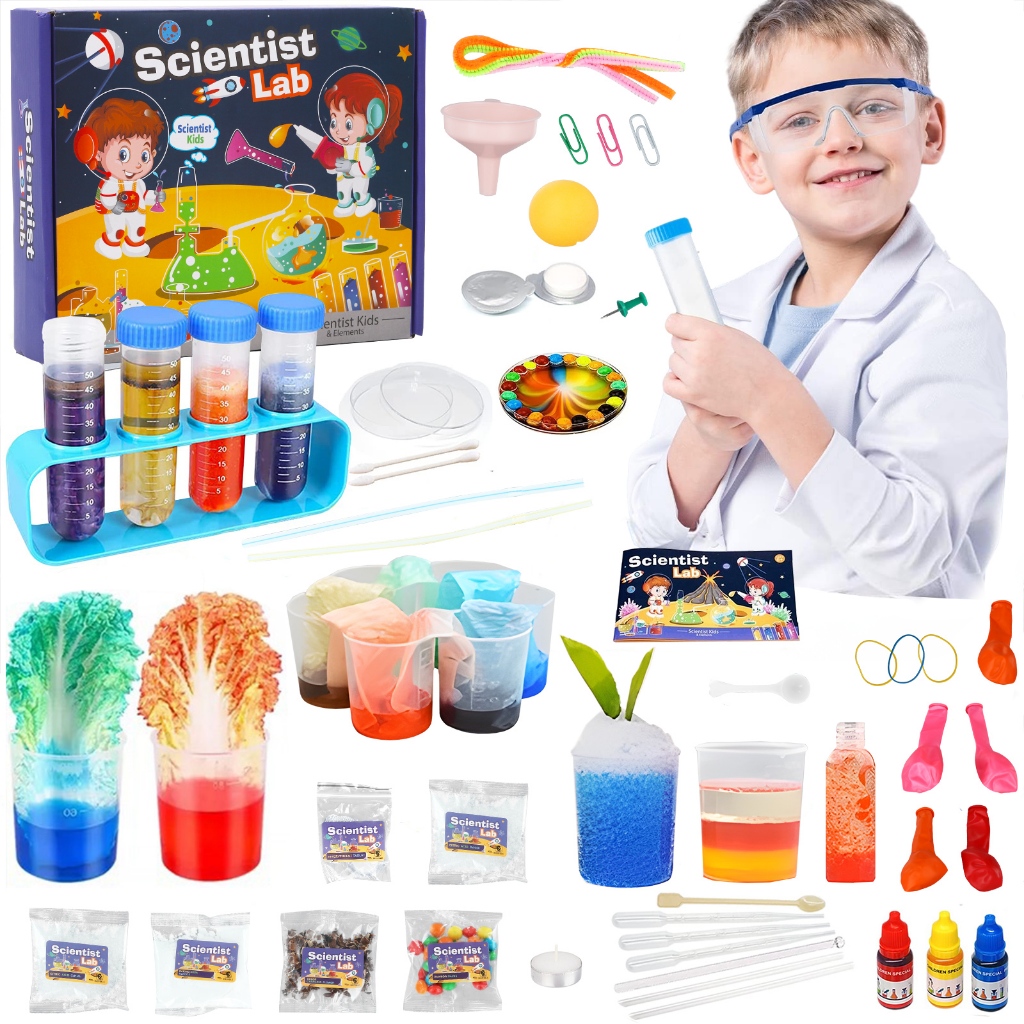 ถูกที่สุด Educational Toys，Experiments Science Kit For Children Ages 4-12, Science Project STEM Toy 48 Experiments Kit🔥