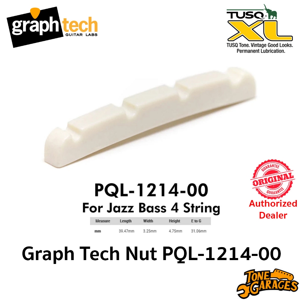 Graph Tech TUSQ XL Jazz Bass 4-String Nut Curved Bottom 39.47mm PQL-1214-00 นัทเบส 4 สาย