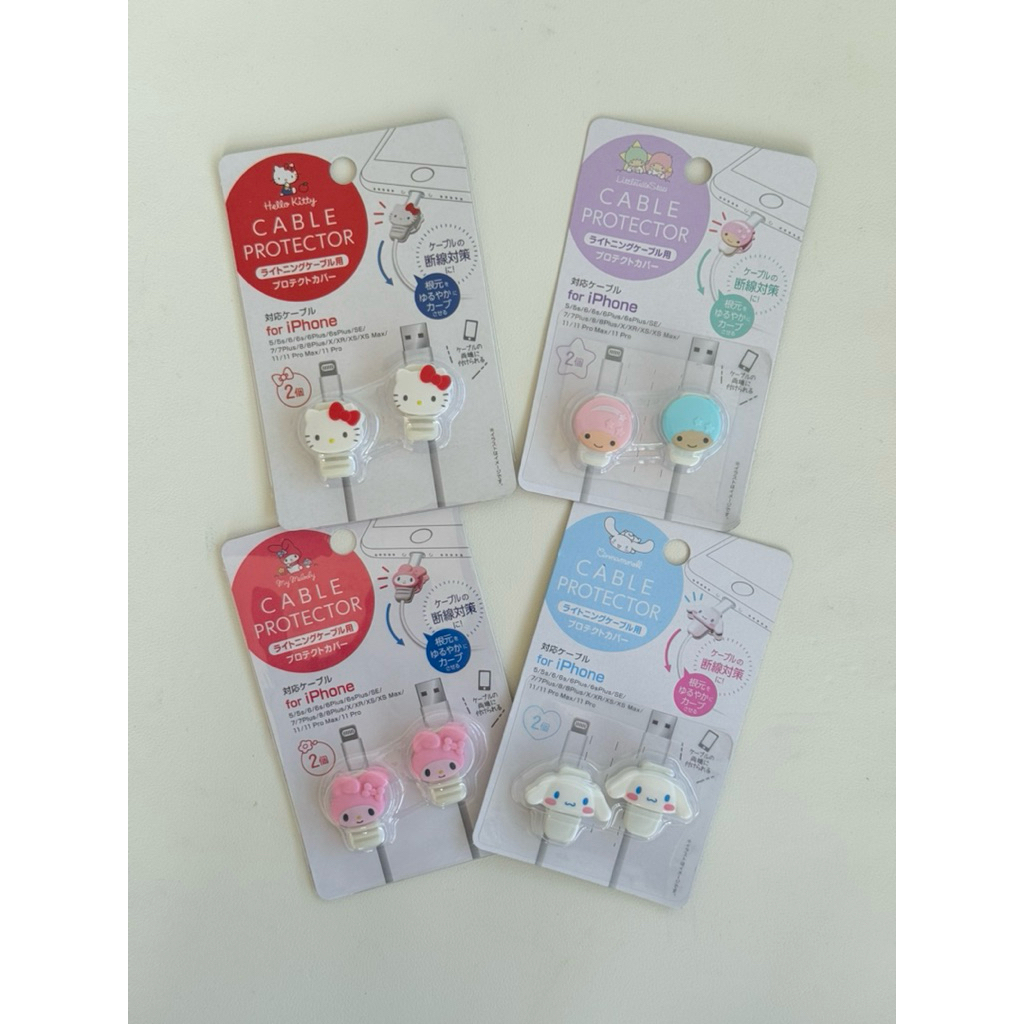 พร้อมส่งที่ไทย ✅️ เกาะสายชาร์จ ตกแต่งสายชาร์จ ลาย Sanrio ร้าน 100 เยน จากญี่ปุ่น 🇯🇵🇯🇵