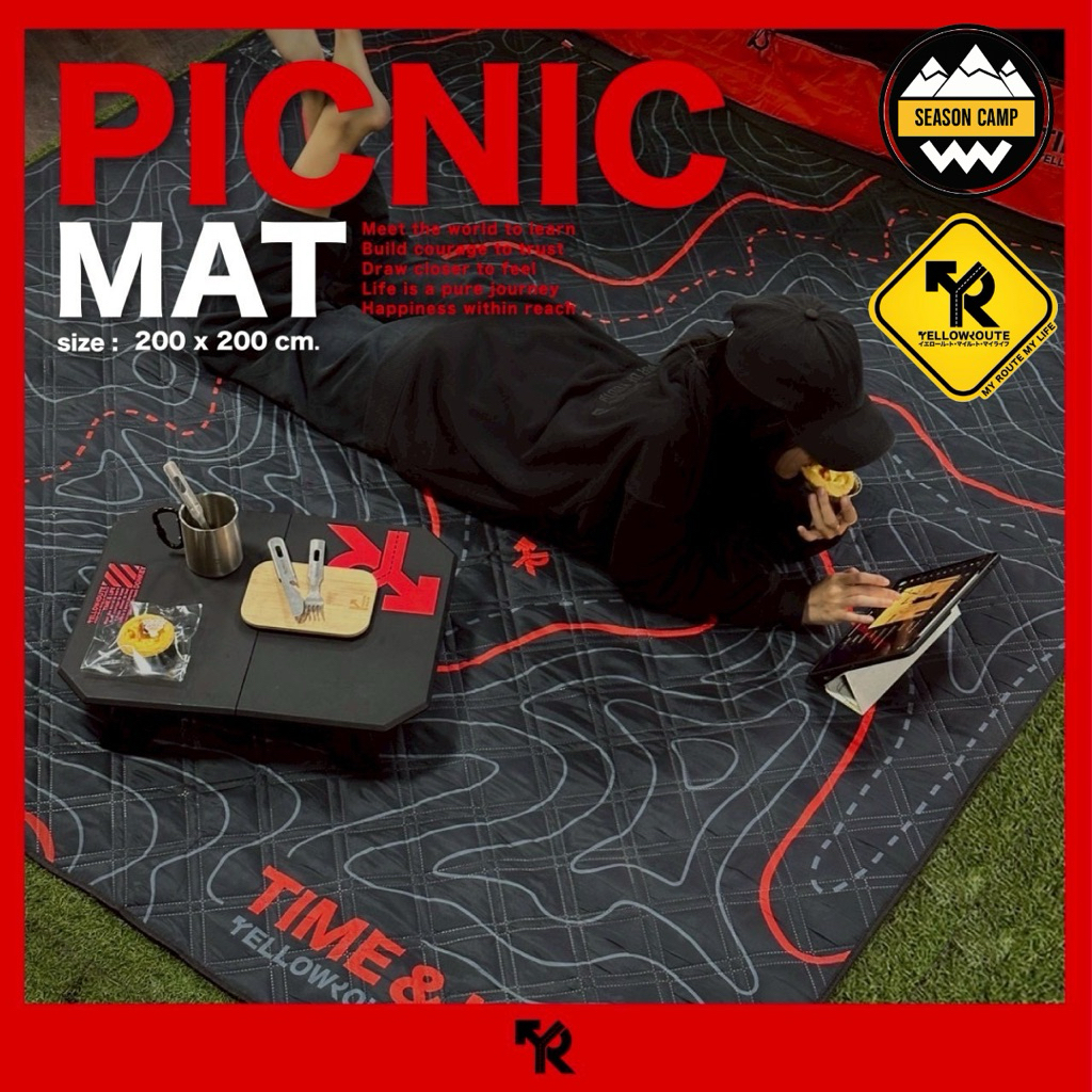 Yellow Route Picnic Mat