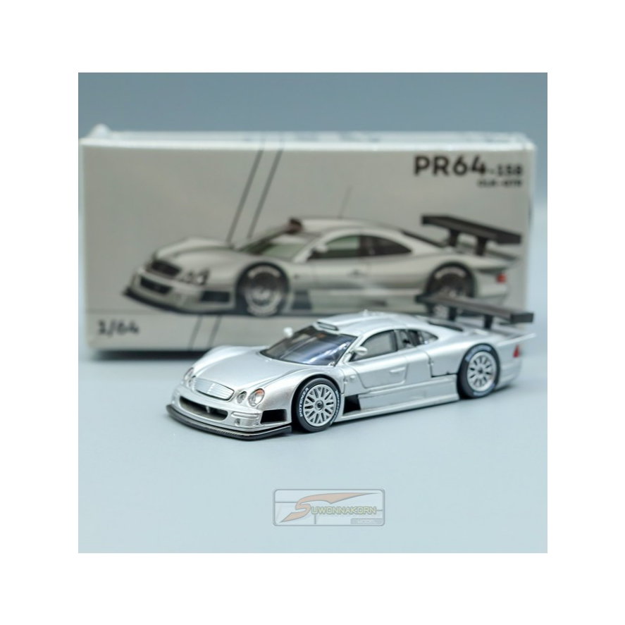 POP RACE  PR64-158  1/64  MERCEDES-BENZ AMG CLK GTR - SILVER