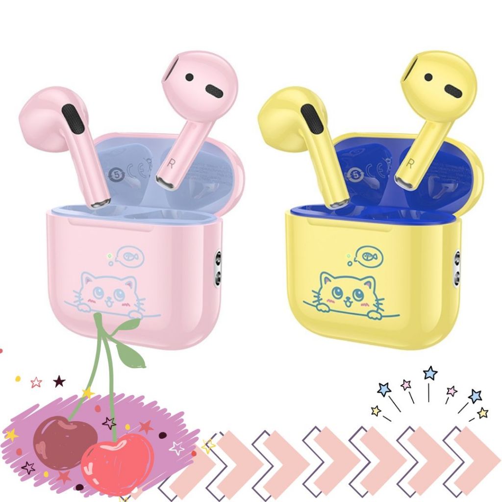 พร้อมส่งจากไทย Hoco EW112 Bluetooth Headset V5.4 หูฟังไร้สายสำหรับเด็ก สีสันสดใสลายการ์ตูนน่ารัก