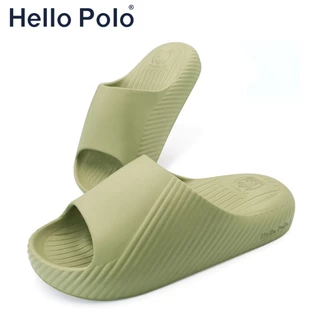 Hello Polo รองเท้าแตะผู้หญิง สลิปเปอร์นุ่มๆ เบาสบาย กันลื่นและทนทาน ลายอุ้งเท้าแมว รองเท้านิ่มเหมือนเหยียบอึ HP8014