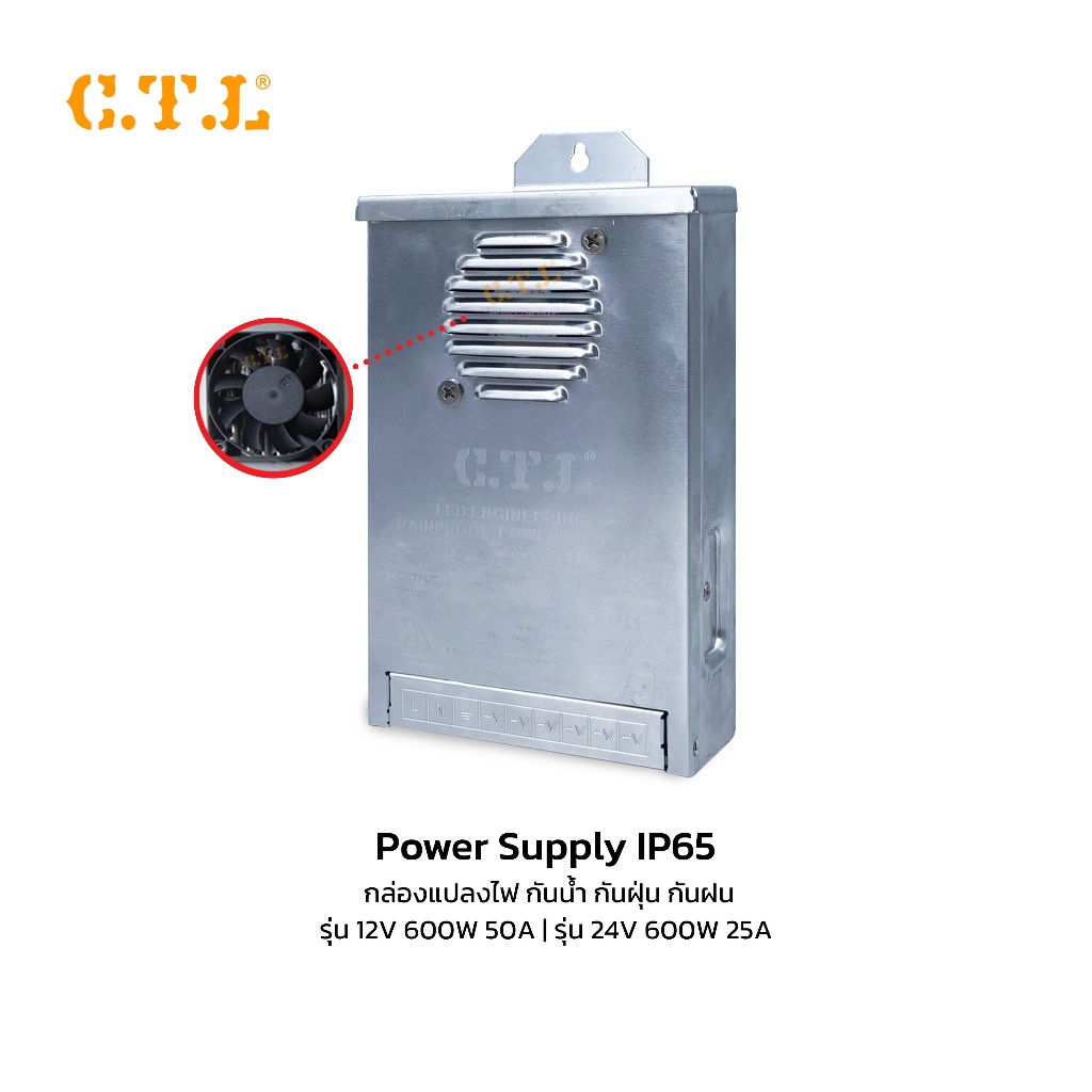 CTL สวิตชิ่ง สวิตชิ่งเพาเวอร์ซัพพลาย วงจร 12V 24V รุ่นกันฝน Switching Power Supply
