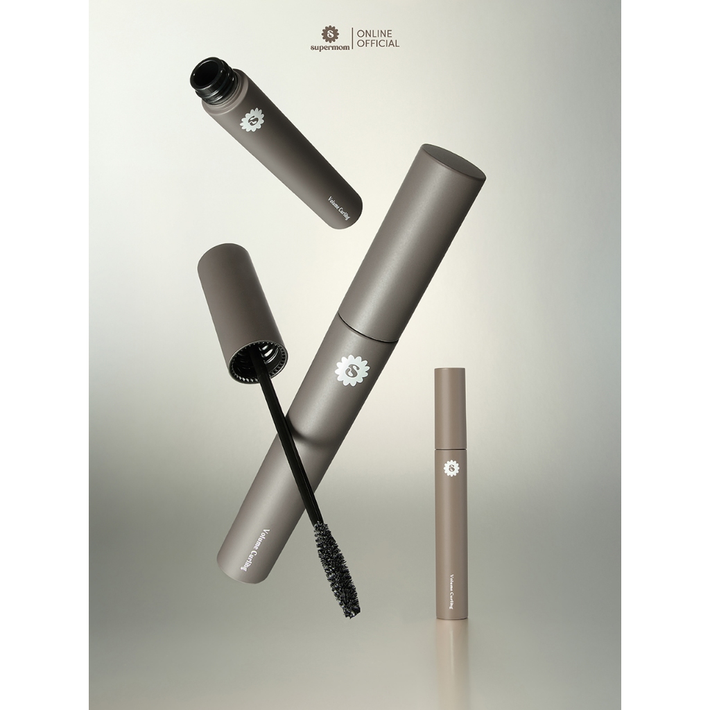 SUPERMOM l VOLUME CURLING มาสคาร่า เนื้อเจล สูตรเกาหลี ขนตาหนา งอน ติดทนนาน กันน้ำ กันเหงื่อ VEGAN ปริมาณ 7 กรัม
