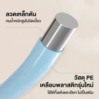 YIJIA ไม้แขวน 30ชิ้น ไม้แขวนเสื้อสแตนเลสเคลือบซิลิโคนกันลื่น ขนาดใหญ่ 40cm*20cm สีพาสเทล ไม้แขวนเสื้อ