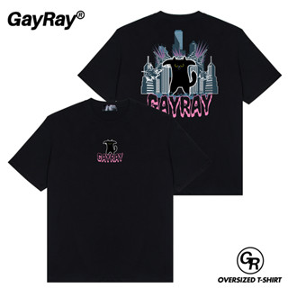 GayRay ⎰Cat city⎱  เสื้อยืดโอเวอร์ไซส์ Cotton 100% นุ่่ม ใส่…