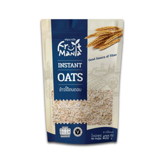 FruitMania ฟรุตมาเนีย ข้าวโอ๊ตบดอบ 400 กรัม Instant Oats