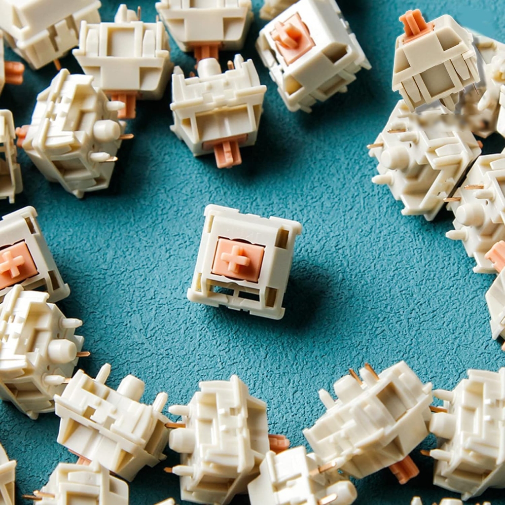 FEKER Holy Panda Switch สวิตช์ Tactile 3Pin หล่อลื่นโรงงาน พิมพ์ลื่น เหมาะกับคีย์บอร์ด Hot Swap (10 