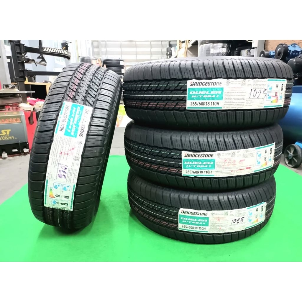 **ราคา 2 เส้น**ยางใหม่ 265/60R18 Bridgestone Dueler HT 684ll ผลิตปี 2025 ประกันบวม 2 ปี ส่งฟรีมีปลาย
