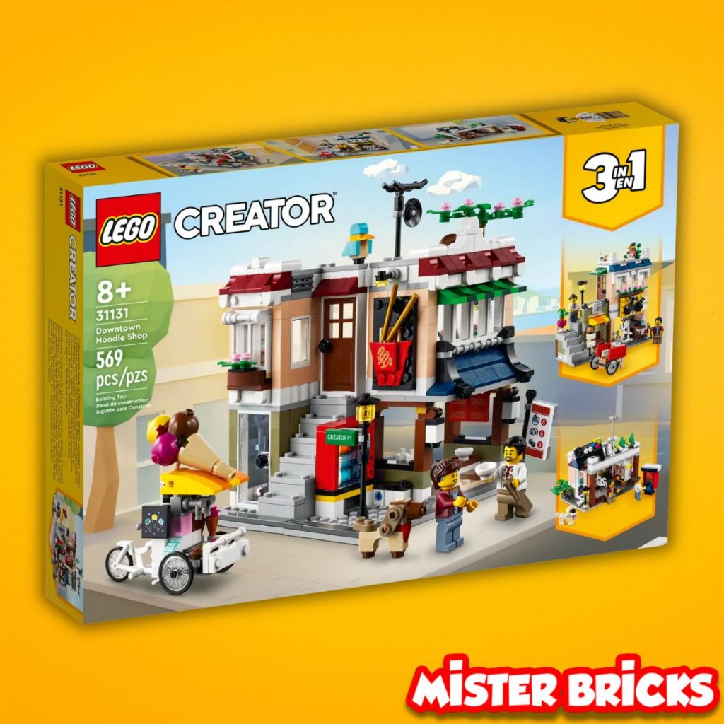 LEGO Creator 31131 ร้านก๋วยเตี๋ยว 3in1 | Noodle Shop, Bike Shop & Arcade Townhouse