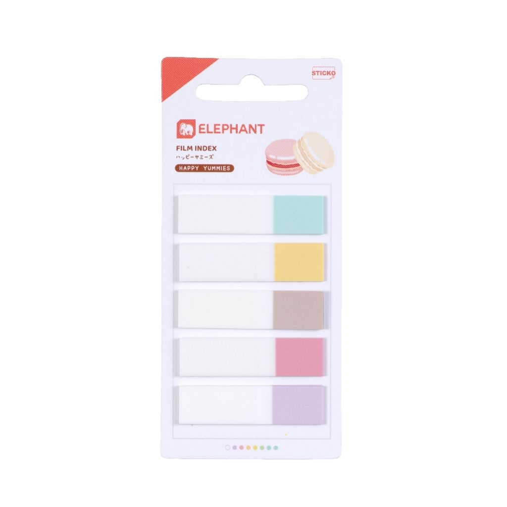 Elephant ฟิล์มอินเด็กซ์ แฟนซี Sticko Happy Yummies Flim Index มีหลายแบบหลายขนาด โทนสีนีออน พาสเทล และเอิร์ธโทน - รูปที่ 2