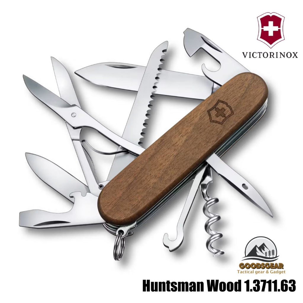 มีดพับอเนกประสงค์ Victorinox Huntsman Wood 1.3711.63