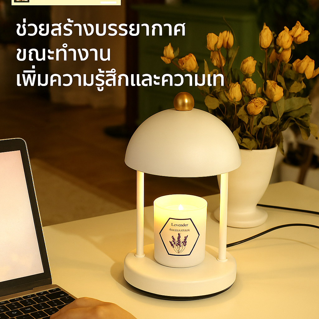 【Planter Style】โคมไฟอุ่นเทียน ตั้งเวลา ปรับแสงได้ 3 ระดับ ✨ ปลอดภัยไร้เปลวไฟ | แพคเกจกล่องสวยพรีเมี่ยม ของขวัญเซอร์ไพรส์ - รูปที่ 2