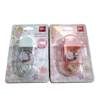 เทปลบคำผิด  Deli Corrertion Tape H369 ซากุระ ขนาด 8ม.×5มม. สุ่มสี ต่อ 1 อัน