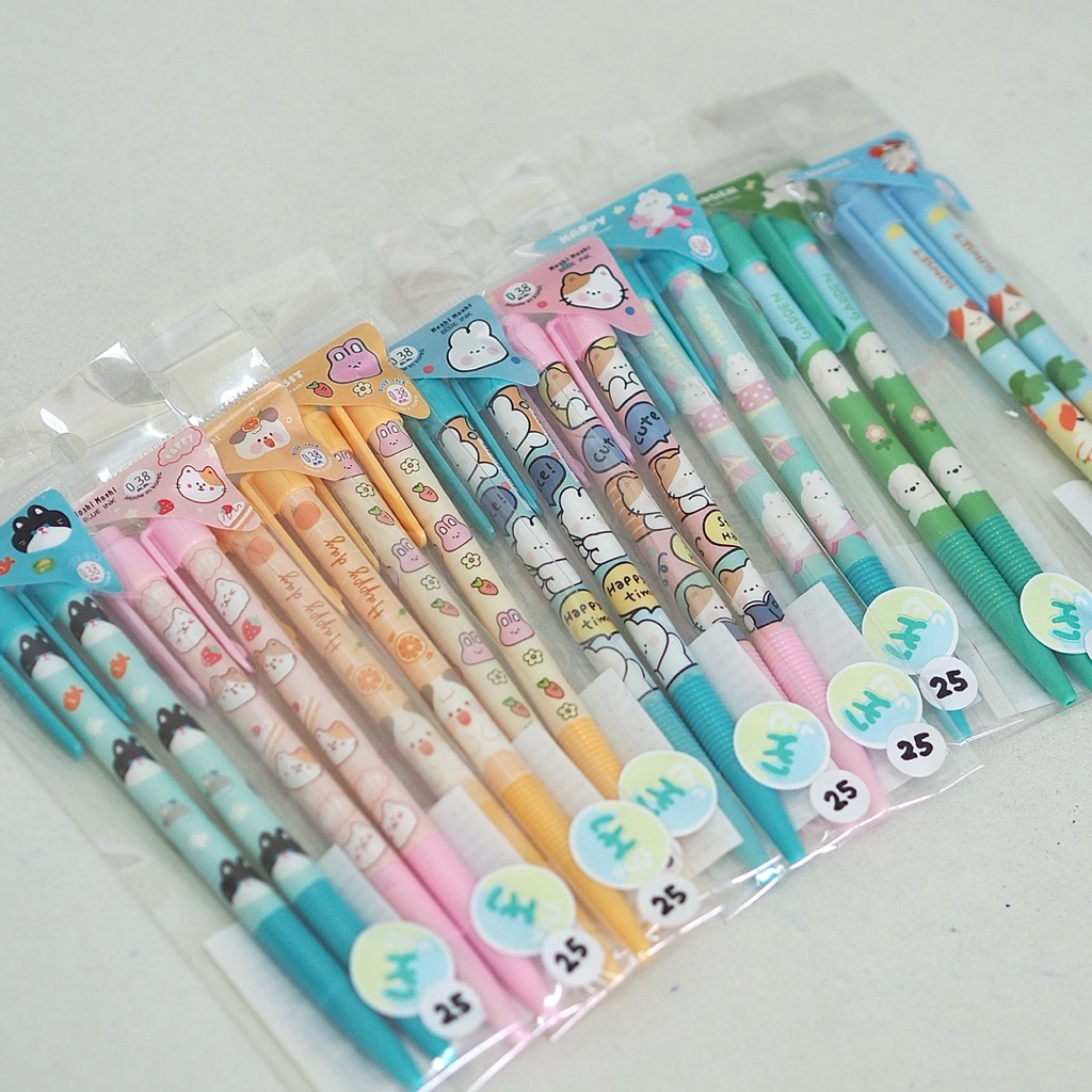 Moshi Moshi ปากกาน้ำเงิน หัว0.38มม. คละลาย