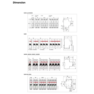 ABB SH201-C40 เซอร์กิตเบรกเกอร์ CB 1 โพล 6kA ขนาด 10A ถึง 40A