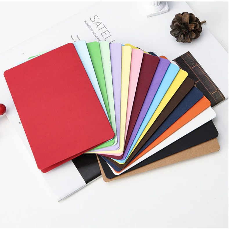 16 สี กระดาษการ์ด อวยพร หลากสี ไม่มีลาย