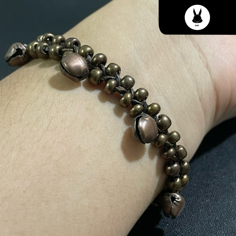 [🇹🇭พร้อมส่งจากไทย] สร้อยข้อมือกระดิ่งมีเสียง 🎐 วินเทจ เชือกเทียนถัก