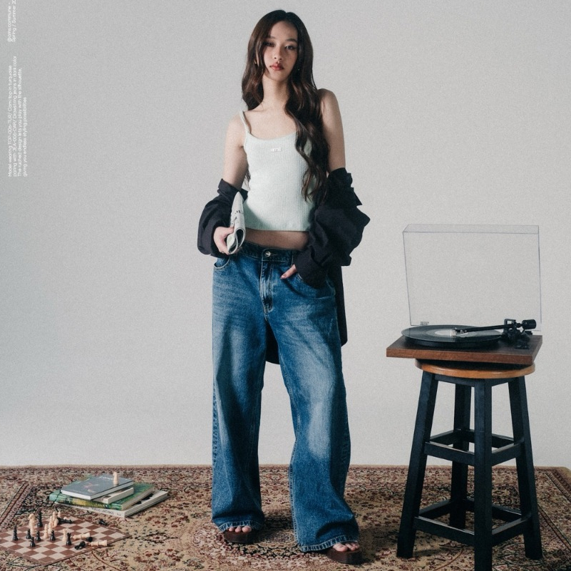 ams.commune กางเกงยีนส์รูด